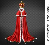 royal garment 3d realistic... | Shutterstock .eps vector #1255090510