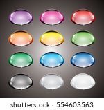 set of abstract multi color... | Shutterstock .eps vector #554603563
