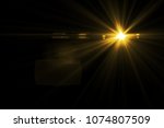 glowing abstract sun burst with ... | Shutterstock . vector #1074807509