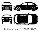 suv car silhouette on white... | Shutterstock .eps vector #1826852099