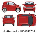Small Car Vector Template With...