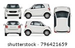Compact Car Vector Mock Up For...