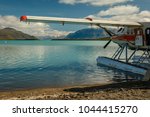 Hydroplane landed on Naknek Lake in Katmai NP, Alaska