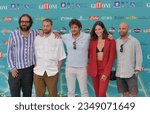 Small photo of GIFFONI VALLE PIANA,ITALY - July 25,2023 : The"Wasted" cast with Francesco Crespi, Luigi Sales, Tobia Passigato, Nicol Angelozzi and Ernesto Giuntini at Giffoni Film Festival 2023.