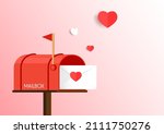 Love Letter Vector. Mailbox...