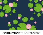 Lily Pad And Lotus Vector....