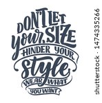 body positive lettering slogan... | Shutterstock .eps vector #1474335266