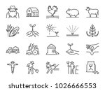 Farm And Agriculture Line Icon...
