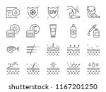 skin care icon set. included... | Shutterstock .eps vector #1167201250