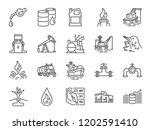 oil and petroleum line icon set.... | Shutterstock .eps vector #1202591410