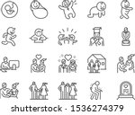 life cycle line icon set.... | Shutterstock .eps vector #1536274379