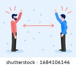 people greeting with long... | Shutterstock .eps vector #1684106146