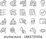 inspection line icon set.... | Shutterstock .eps vector #1883735506