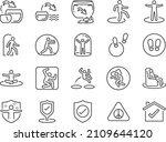 comfort zone line icon set.... | Shutterstock .eps vector #2109644120