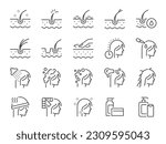 hair care icon set. it included ...