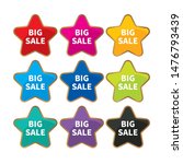 design colorful big sale label... | Shutterstock .eps vector #1476793439