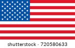 vector usa flag flagpoles ... | Shutterstock .eps vector #720580633