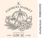 Farmers Market Emblem With...