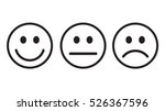 Smiley icon outline set vector