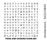 food and cooking icons set | Shutterstock .eps vector #562213843