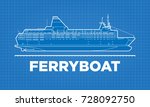 Abstract Ferryboat Blueprint....