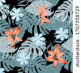 philippine flowers. big texture.... | Shutterstock .eps vector #1707358729