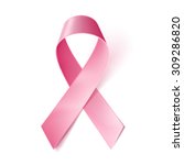 realistic pink ribbon  breast... | Shutterstock .eps vector #309286820