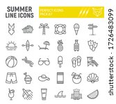 summer line icon set  travel... | Shutterstock .eps vector #1726483099