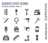 barber shop glyph icon set ... | Shutterstock .eps vector #2169919153