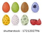 Cartoon Color Dinosaur Eggs...