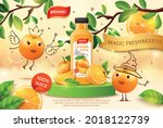 realistic detailed 3d orange... | Shutterstock .eps vector #2018122739