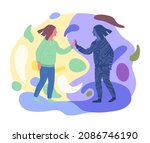 cartoon color characters and... | Shutterstock .eps vector #2086746190