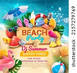 beach party entry free... | Shutterstock .eps vector #2157279769
