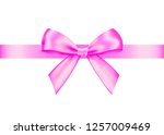 pink  realistic gift bow with... | Shutterstock .eps vector #1257009469