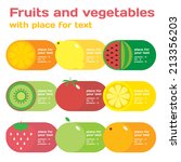 fresh juice and vegetables... | Shutterstock .eps vector #213356203
