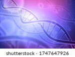 blue dna structure. vector... | Shutterstock .eps vector #1747647926