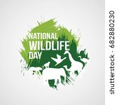 national wildlife day | Shutterstock .eps vector #682880230