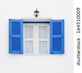 Greek Style Windows   Blue And...
