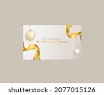 elegant christmas invitation ... | Shutterstock .eps vector #2077015126