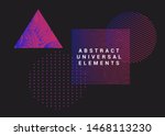 set of futuristic synthwave... | Shutterstock .eps vector #1468113230