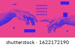 hands going to touch together ... | Shutterstock .eps vector #1622172190