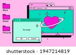 retro vaporwave desktop with... | Shutterstock .eps vector #1947214819