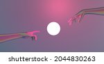 modern 3d illustration with two ... | Shutterstock . vector #2044830263