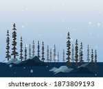landscape illustration  in a... | Shutterstock . vector #1873809193
