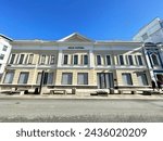 Small photo of Moscow, Russia, March, 03, 2024.The main house of the city estate, XVIII - beginning. XIX centuries. The former store of the music publisher P.I. Jurgenson. Louis Vuitton store. Bolshaya Dmitrovka Str