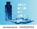 world oceans day concept  many... | Shutterstock .eps vector #1404329453