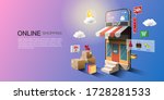 online shopping concept ... | Shutterstock .eps vector #1728281533