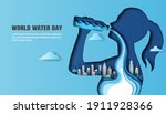 world water day  save water  a... | Shutterstock .eps vector #1911928366