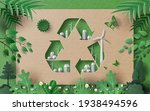 recycle symbol with many... | Shutterstock .eps vector #1938494596