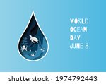 world oceans day concept  many... | Shutterstock .eps vector #1974792443
